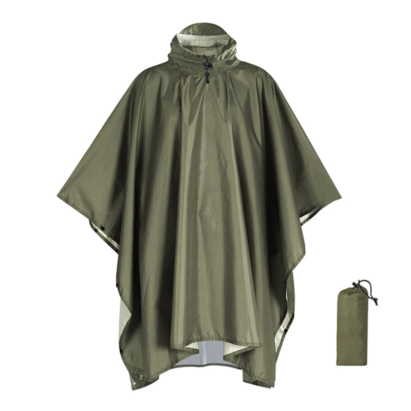 Unisex Waterproof Lightweight Hooded Rain Poncho