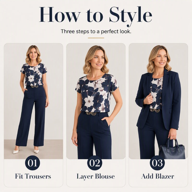 🌸Hot Sale 50% OFF💖Women's 3-Piece Suit Set Blazer Top & Pants