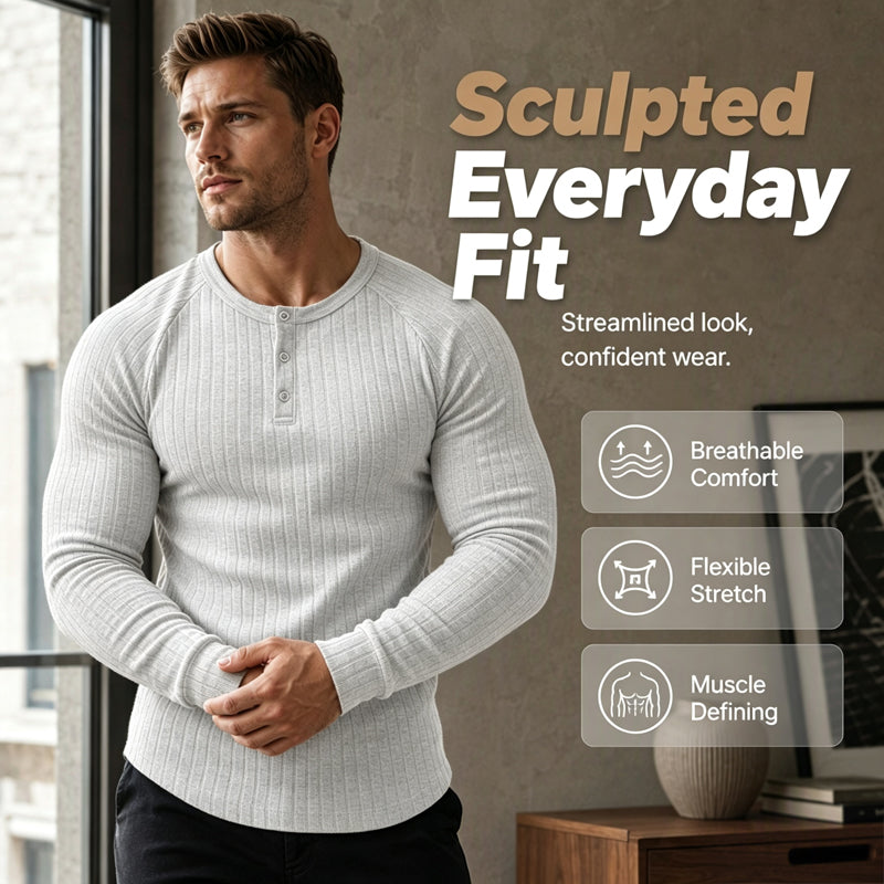 🍁Get Your New Fall Fashion-Men's Slim Fit Henley Shirt
