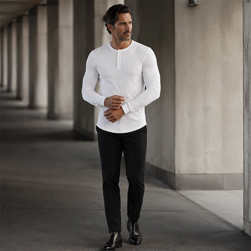 🍁Get Your New Fall Fashion-Men's Slim Fit Henley Shirt