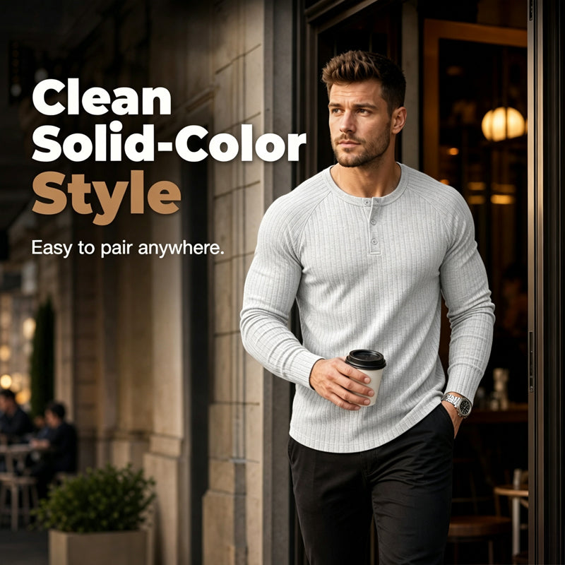 🍁Get Your New Fall Fashion-Men's Slim Fit Henley Shirt