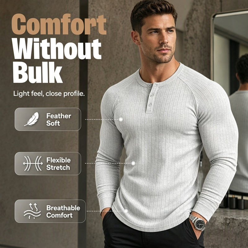 🍁Get Your New Fall Fashion-Men's Slim Fit Henley Shirt