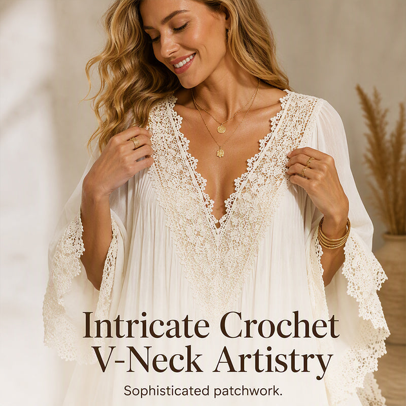 Women’s Summer Lace V-Neck Loose Dress