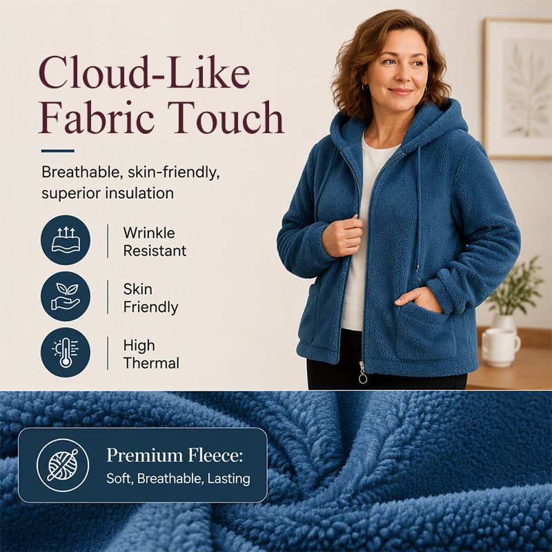 Women's Loose Sherpa Hoodie Sweatshirt