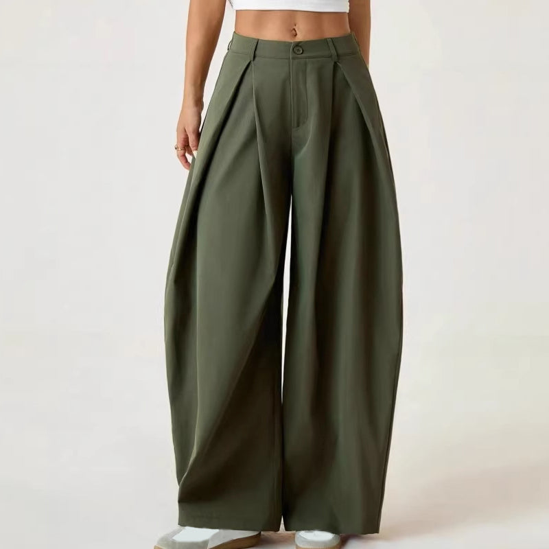 🍂 Women’s Pleated Wide-Leg Pants – Effortless Elegance & Comfortable Autumn Style