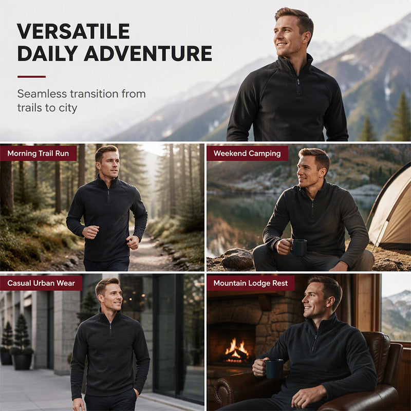 BestSeller🔥 🧥 Insulated fleece jacket with a half-length zipper—perfect for hiking and everyday wear