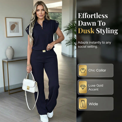 Women's Casual Top & Pants 2-Piece Set