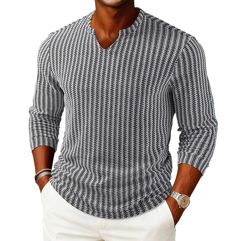 Modern Textured Knit Pullover