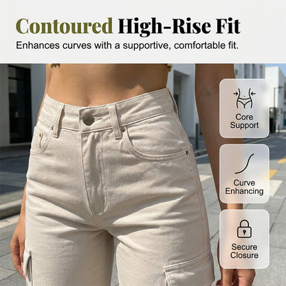 Women's High-Waisted Wide-Leg Cargo Pants