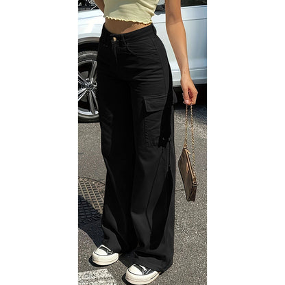 Women's High-Waisted Wide-Leg Cargo Pants