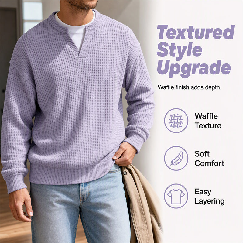 ⌛Limited-Time Offer-Layered Comfort Waffle Tee