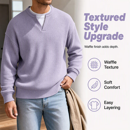 ⌛Limited-Time Offer-Layered Comfort Waffle Tee