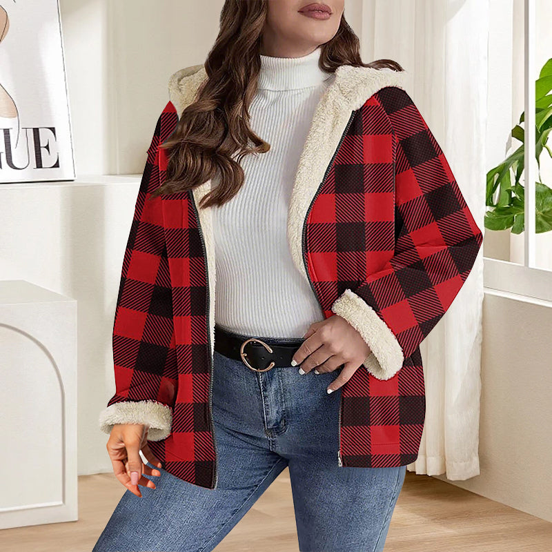 ⏰Last Day Sale 50% Off💃Women’s Thickened Zip Up Hooded Jacket