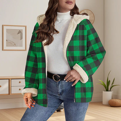⏰Last Day Sale 50% Off💃Women’s Thickened Zip Up Hooded Jacket