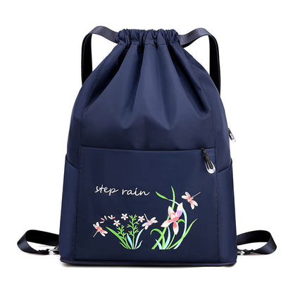 Vintage Foldable Drawstring Backpack for Women