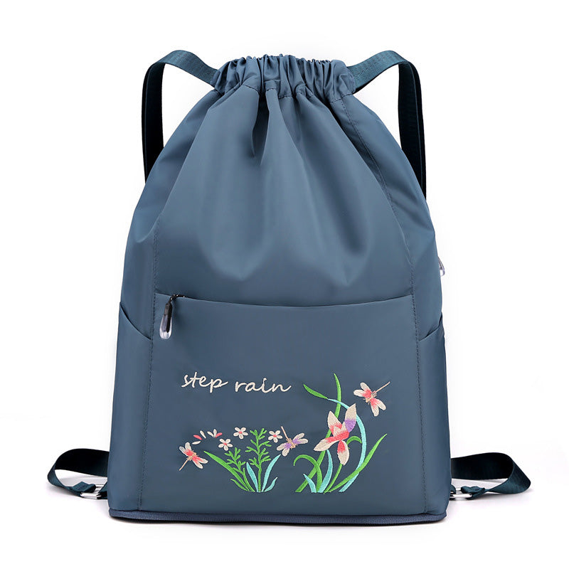 Vintage Foldable Drawstring Backpack for Women