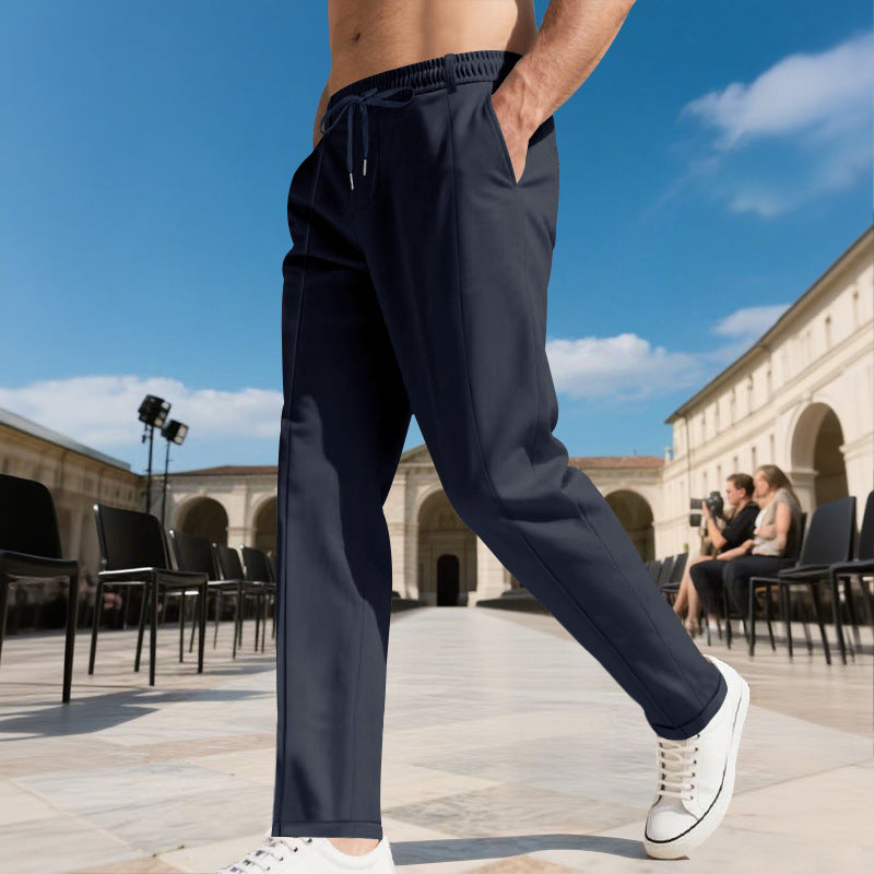 👖 LIMITED-TIME 50% OFF! ✨ Men's Straight-Leg Dress Pants with Drawstring
