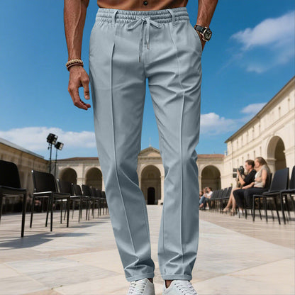 👖 LIMITED-TIME 50% OFF! ✨ Men's Straight-Leg Dress Pants with Drawstring