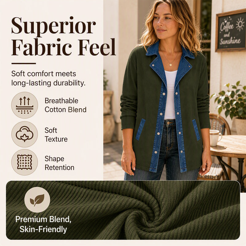 Bestseller🏆🧥 Denim Patchwork Casual Jacket – Effortless Layering & All-Day Comfort for Every Look