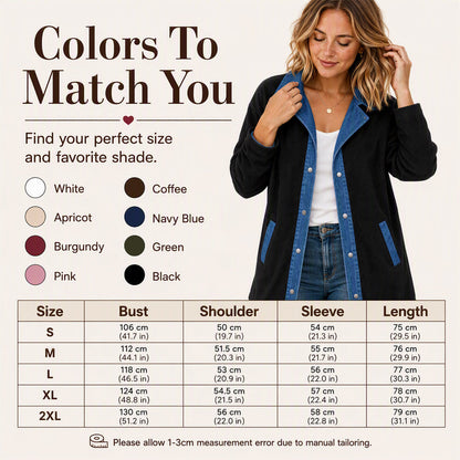 Bestseller🏆🧥 Denim Patchwork Casual Jacket – Effortless Layering & All-Day Comfort for Every Look