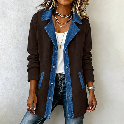 Bestseller🏆🧥 Denim Patchwork Casual Jacket – Effortless Layering & All-Day Comfort for Every Look