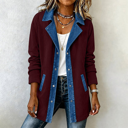 Bestseller🏆🧥 Denim Patchwork Casual Jacket – Effortless Layering & All-Day Comfort for Every Look