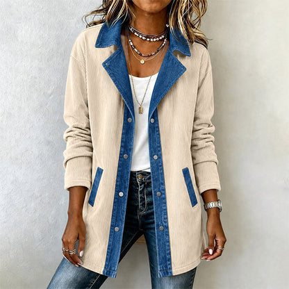 Bestseller🏆🧥 Denim Patchwork Casual Jacket – Effortless Layering & All-Day Comfort for Every Look