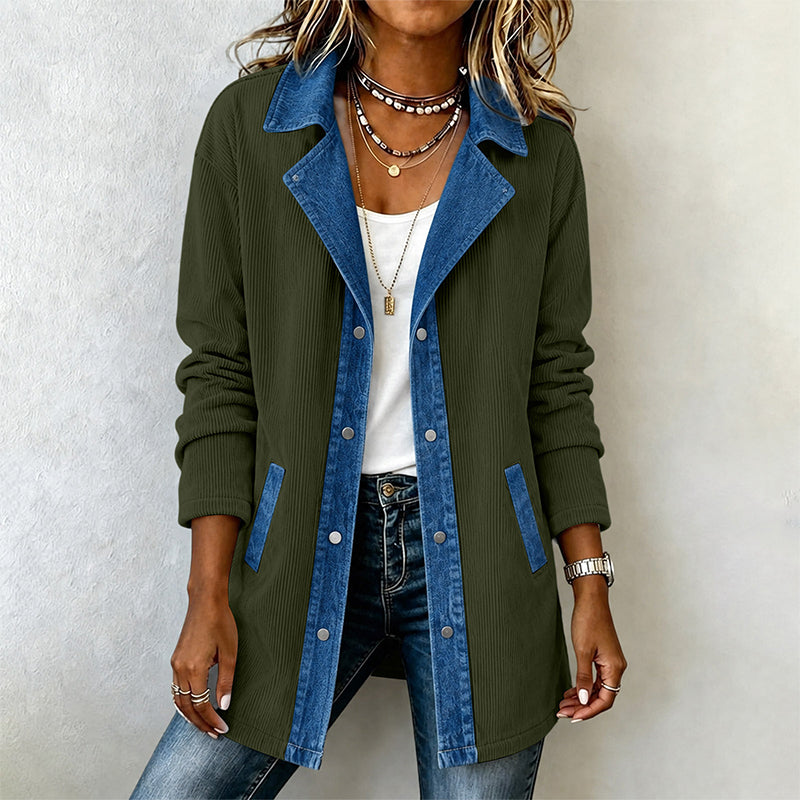 Bestseller🏆🧥 Denim Patchwork Casual Jacket – Effortless Layering & All-Day Comfort for Every Look