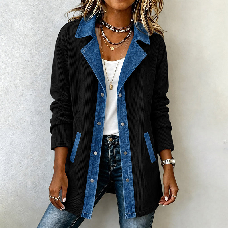 Bestseller🏆🧥 Denim Patchwork Casual Jacket – Effortless Layering & All-Day Comfort for Every Look