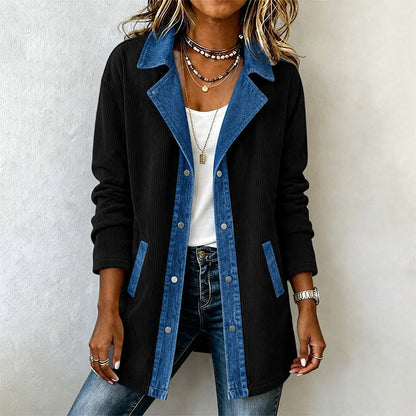 Bestseller🏆🧥 Denim Patchwork Casual Jacket – Effortless Layering & All-Day Comfort for Every Look