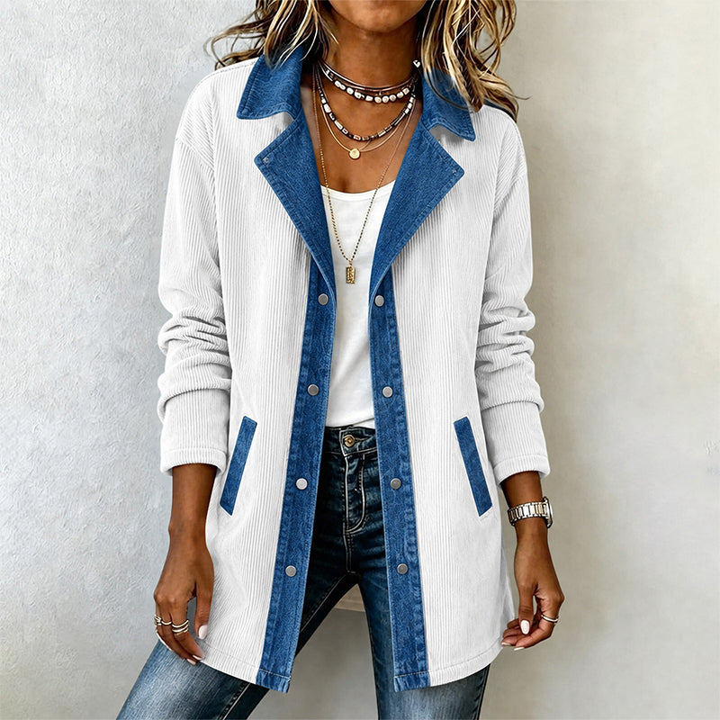 Bestseller🏆🧥 Denim Patchwork Casual Jacket – Effortless Layering & All-Day Comfort for Every Look