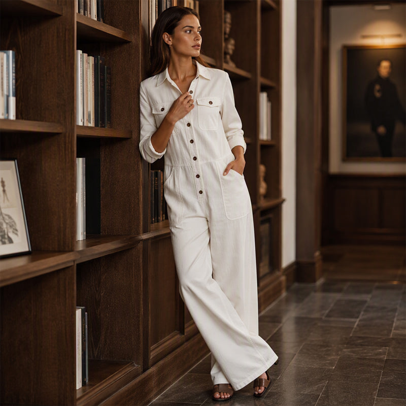 ✨ Effortless Everyday Style | Women's Relaxed Wide-Leg Cargo Jumpsuit