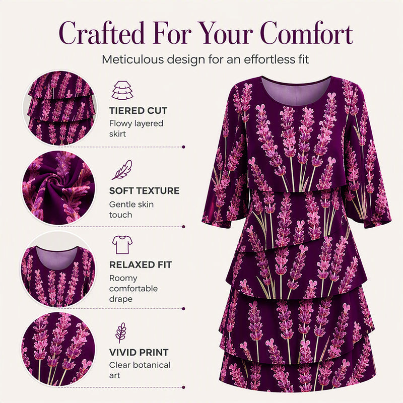 Women's Floral Print Ruffle Tiered Dress