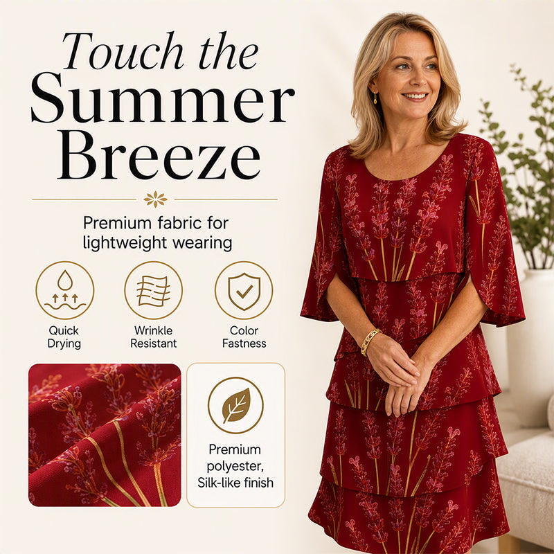 Women's Floral Print Ruffle Tiered Dress