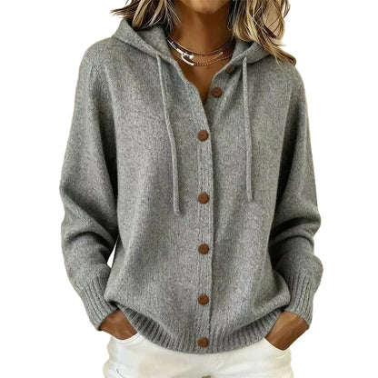 💖Women's Cozy Hooded Knit Cardigan