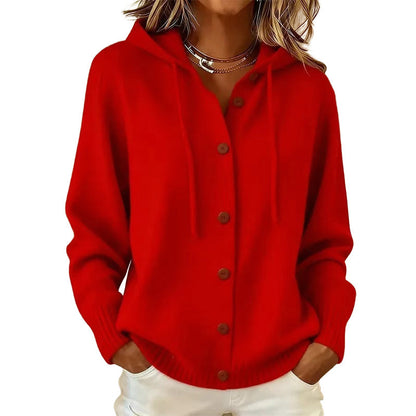 💖Women's Cozy Hooded Knit Cardigan