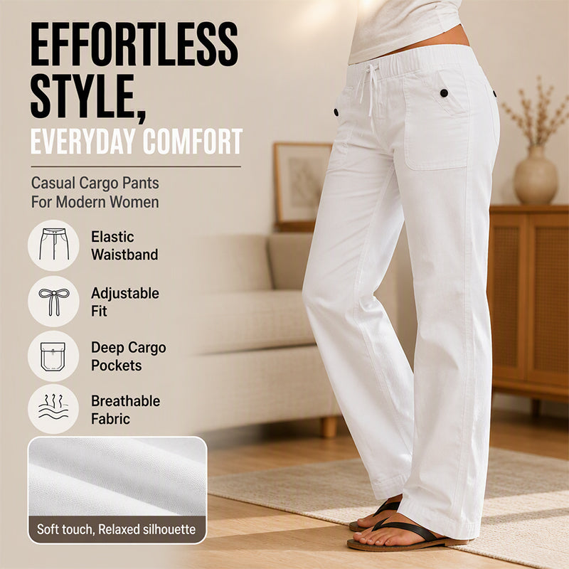 Women's Casual Drawstring Cargo Pants