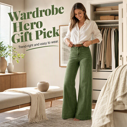 👖 Longer-Looking Legs, Easy Comfort | Women's Vintage High-Waisted Wide-Leg Jeans