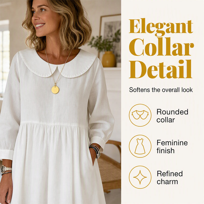 ✨ Easy Everyday Comfort | Women's Loose Long-Sleeve Maxi Dress with Pockets
