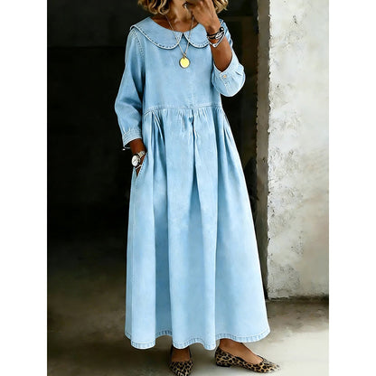✨ Easy Everyday Comfort | Women's Loose Long-Sleeve Maxi Dress with Pockets
