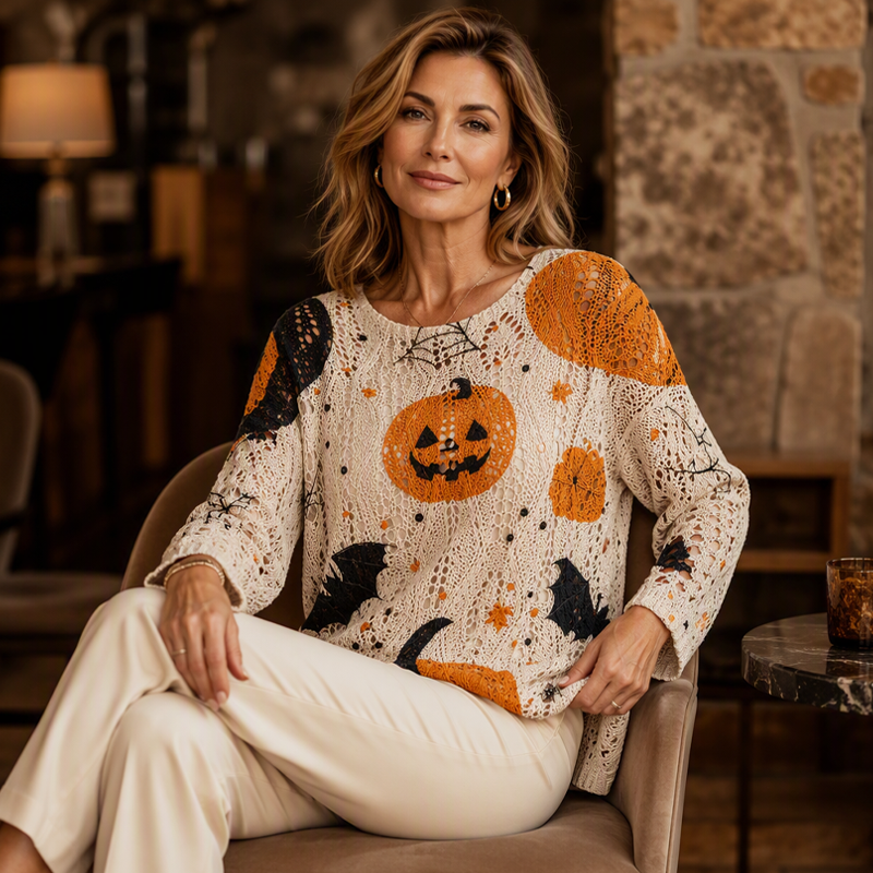 🎃 Halloween Favorite | Women's Batwing-Sleeve Loose-Fit Knit Sweater