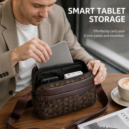 🖤 PU Leather Square Crossbody Bag for Men – Sleek Style & Everyday Convenience