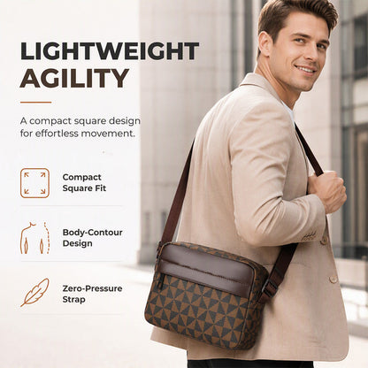 🖤 PU Leather Square Crossbody Bag for Men – Sleek Style & Everyday Convenience