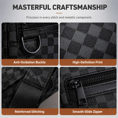 🖤 PU Leather Square Crossbody Bag for Men – Sleek Style & Everyday Convenience