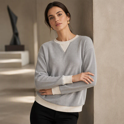 ☁️ Easy Everyday Comfort | Women's Waffle-Knit Long-Sleeve Top