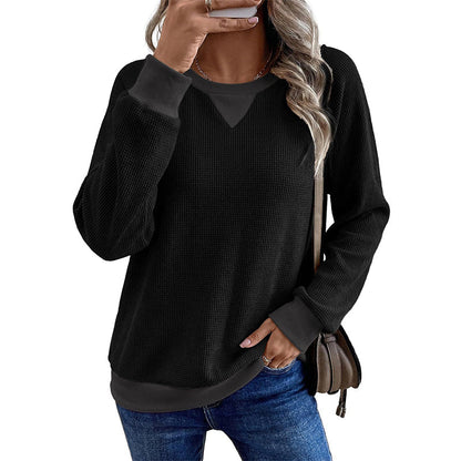 ☁️ Easy Everyday Comfort | Women's Waffle-Knit Long-Sleeve Top