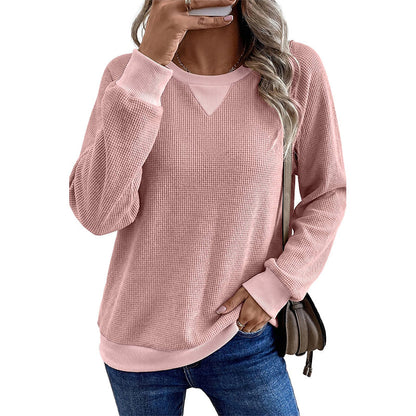☁️ Easy Everyday Comfort | Women's Waffle-Knit Long-Sleeve Top