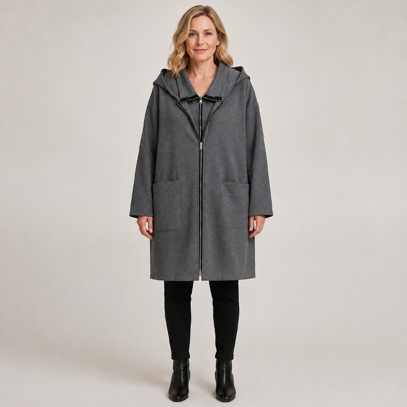 ✨New Arrivals & Special Offers-Women's Hooded Mid-Length Jacket with 2 Zippers