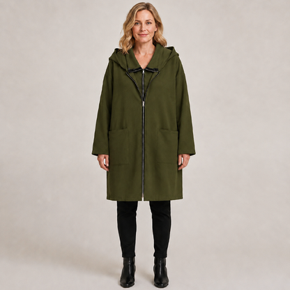 ✨New Arrivals & Special Offers-Women's Hooded Mid-Length Jacket with 2 Zippers