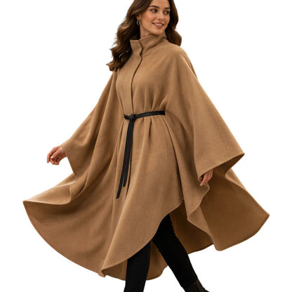 ✨ Timeless Elegance | Women's Stand-Collar Cape Coat ⚡ Free Shipping